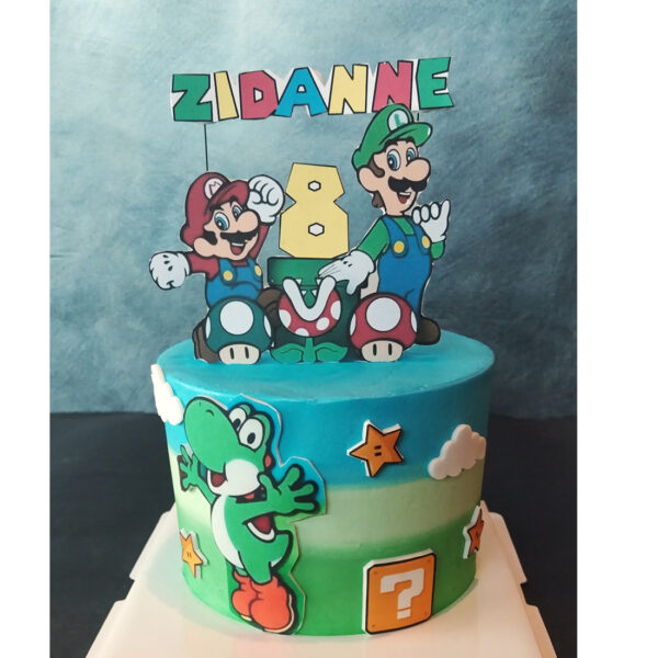 Super Mario and Luigi Theme Cake
