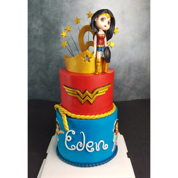 Wonder Woman 2 Tier Cake