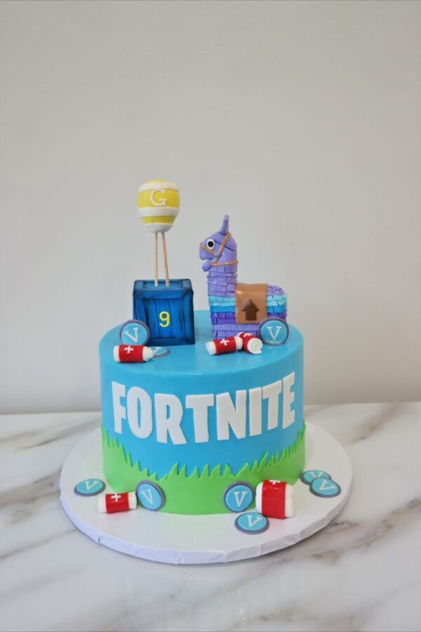 Fortnite Theme Cake Blue