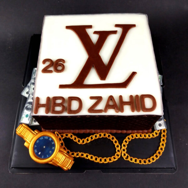 Louis Vuitton and Watch Cake