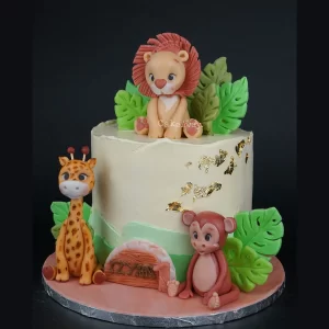 Animals theme cake