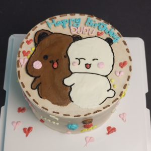 Teddy Hug Love Design Cake