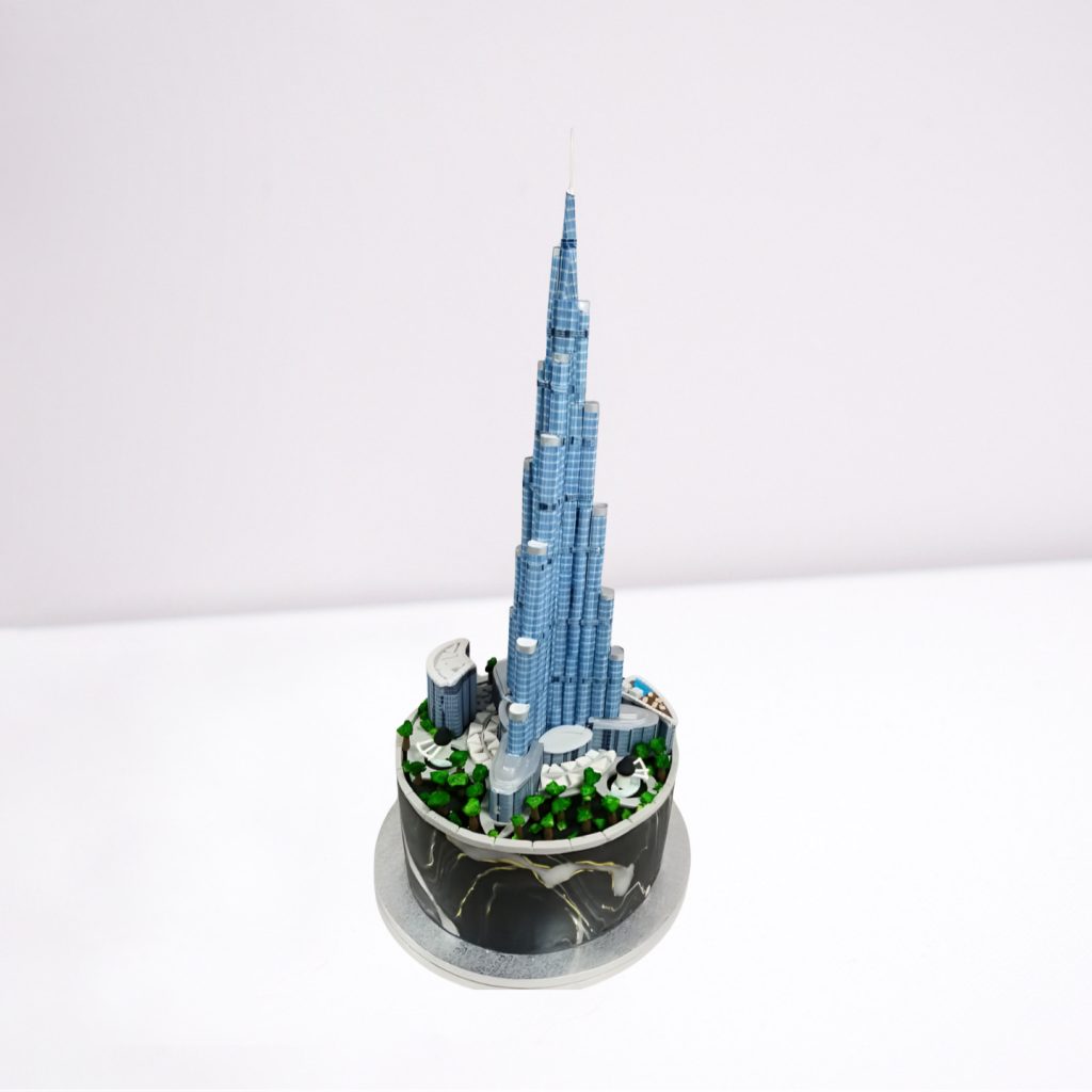 Burj Khalifa 3D Tower Cake - Iconic Tower Birthday Cake with Realistic Design