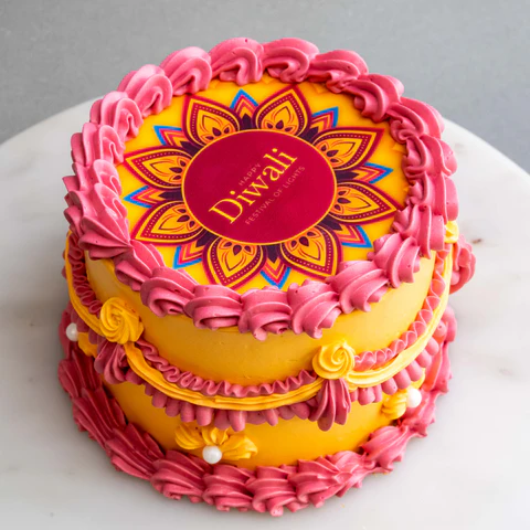 Diwali Eggless Cream Cake