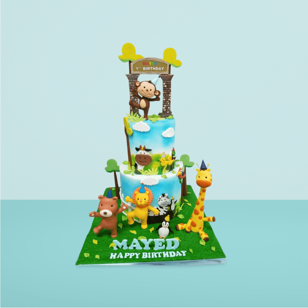 Jungle_Theme_Dancing_Animal_Cake