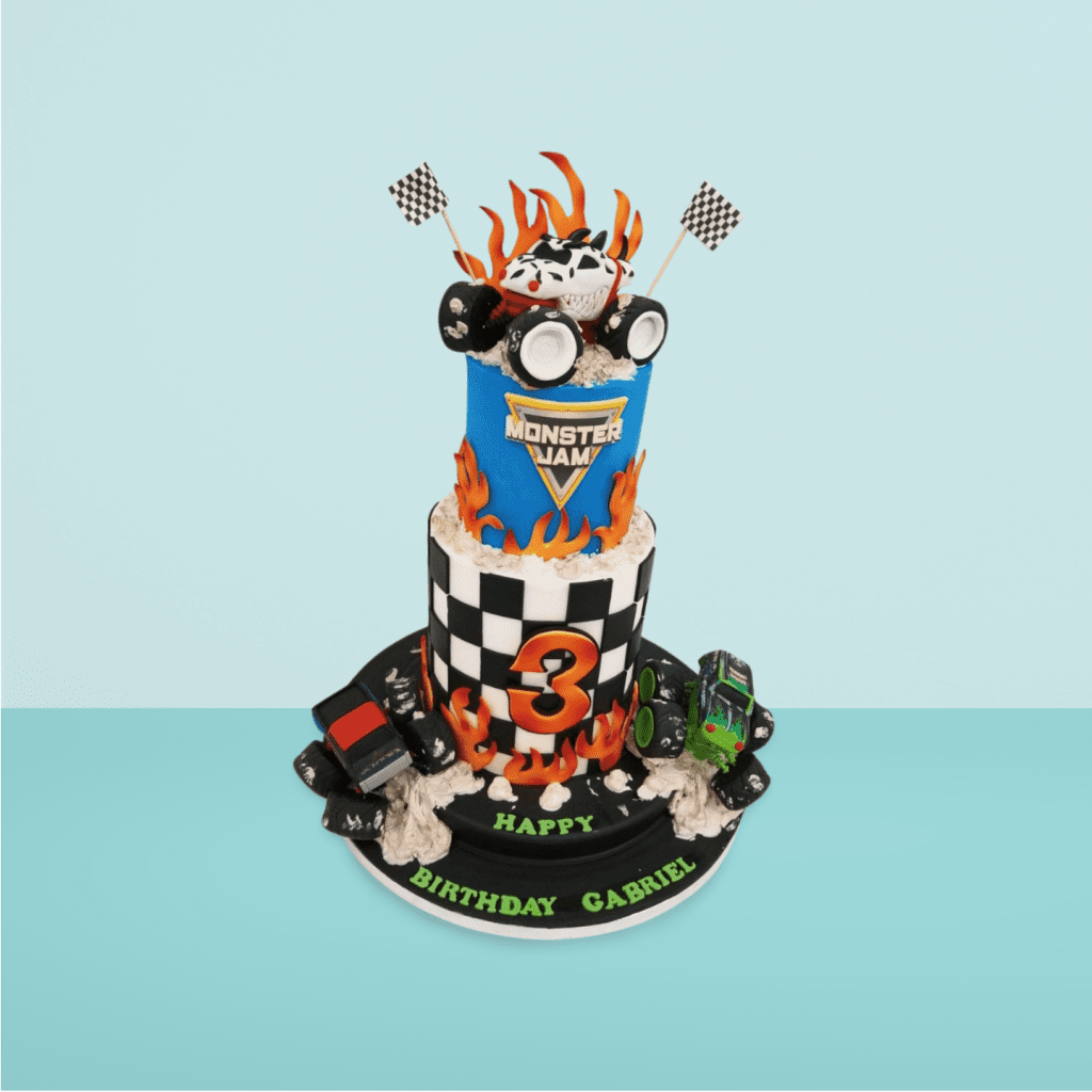 Monster_Jam_Theme_Cake___2_Tiers_of_Action