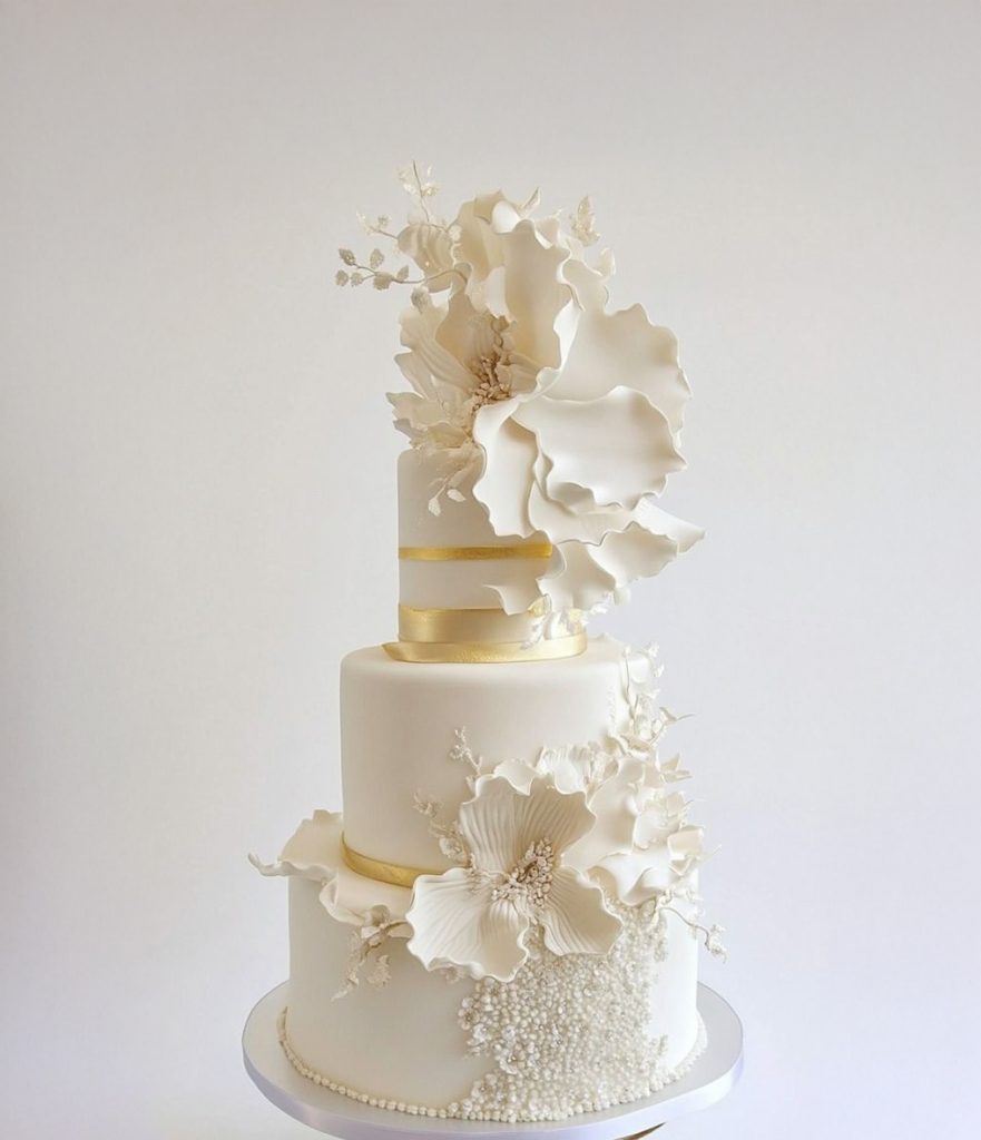 enchanting 4 tier Cake with Floral design