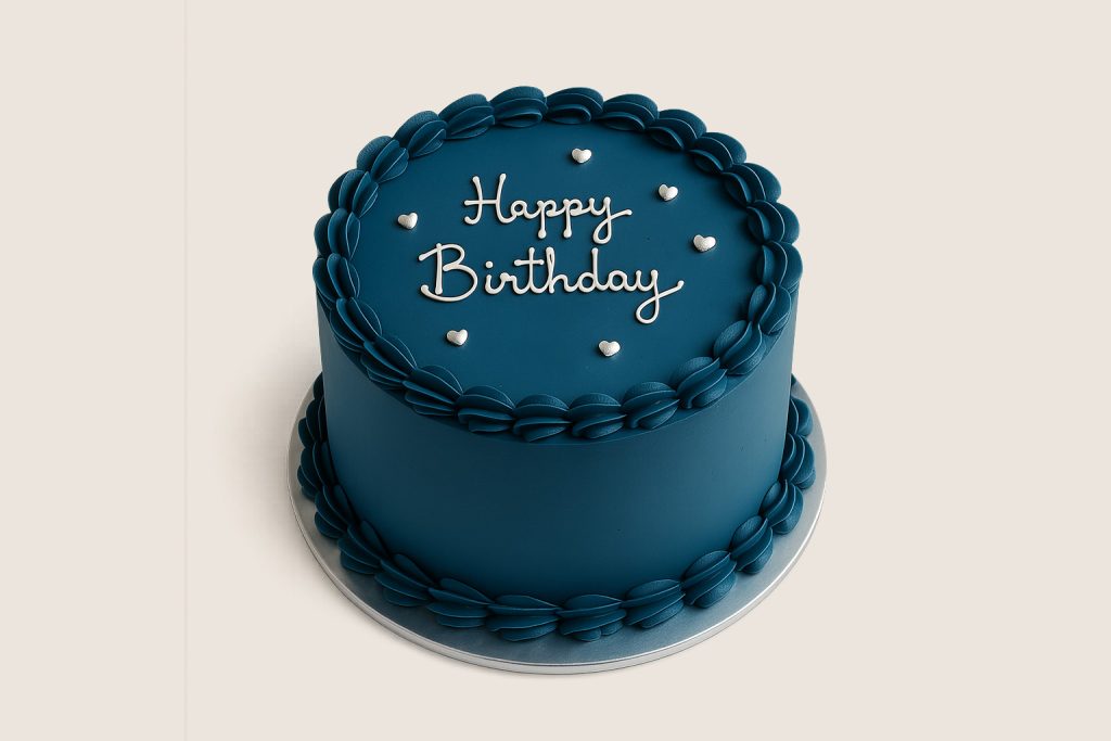 Blue Cream Vintage Cake