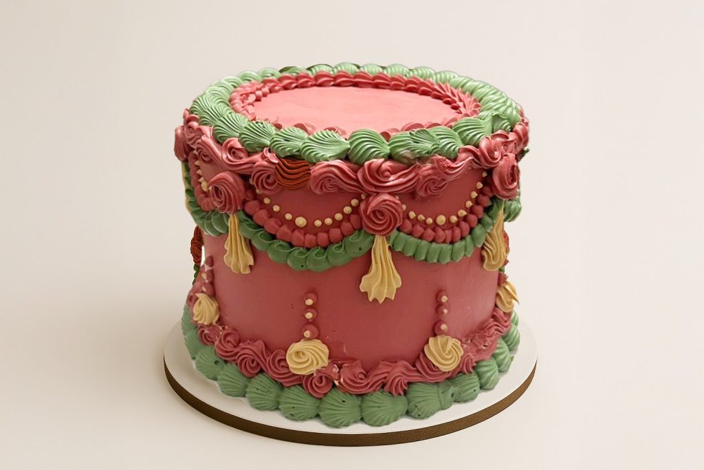Maroon Vintage Cake