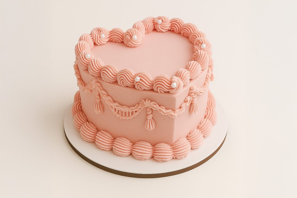 Pink Heart Shape Cake