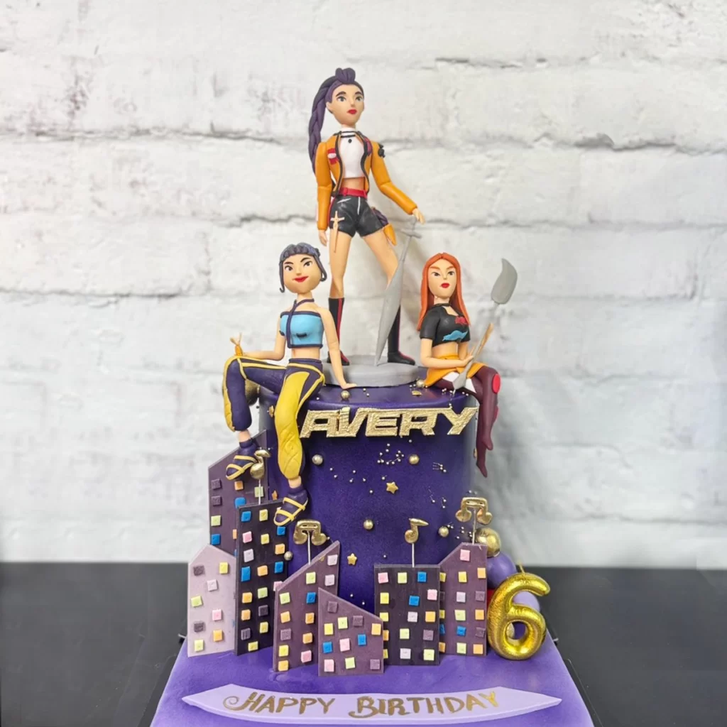 Huntrix K-Pop Demon Hunters Cake – Epic Birthday Edition